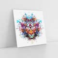Obraz na płótnie 30x30 - Tygrys w graficznej oprawie - tygrys, grafika