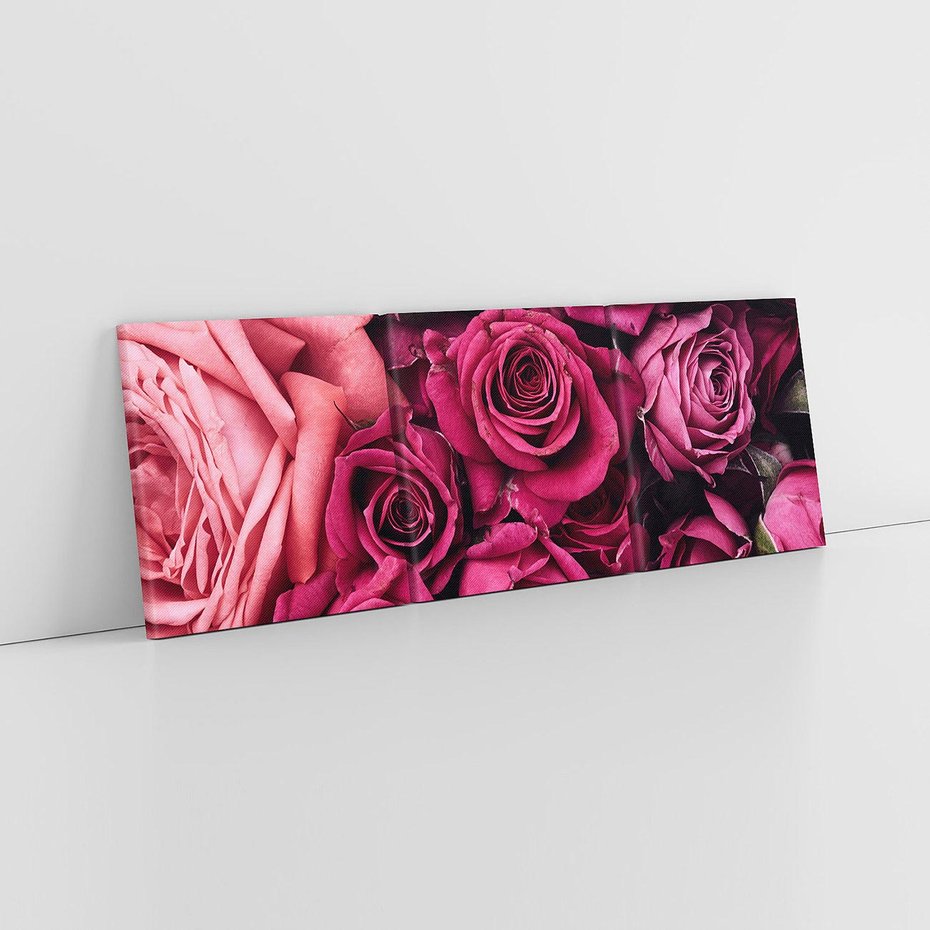 Obraz na płótnie 120x40 - Róże - piękno kwiatów - róże, kwiaty