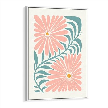 Obraz w ramie 80x120 - Kształtując Marzenia - kwiaty, sztuka nowoczesna - rama biała