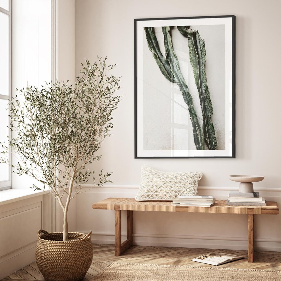 Plakat bez ramy 21x30 - Zielona Roślina z Liśćmi - zielona roślina, liście