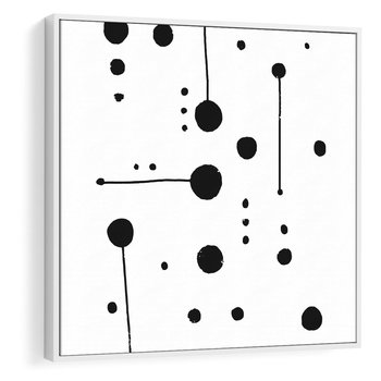 Obraz w ramie 80x80 - Złudne Odbicia - abstrakcja, minimalizm - rama biała