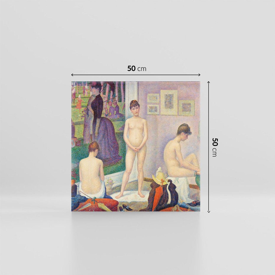 Obraz na płótnie 50x50 - "Modelki" (ok. 1886–1888) Georges Seurat - Reprodukcja - reprodukcja, obraz na płótnie