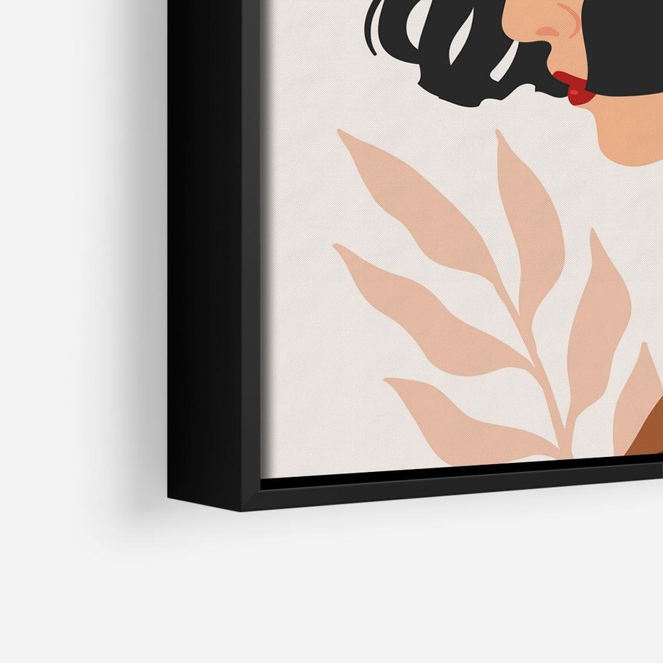 Obraz w ramie 50x50 - Kobieca Pasja - nowoczesny plakat, styl retro - rama czarna