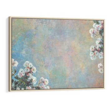 Obraz w ramie 120x80 - Księżycowy sen artysty - subtelny obraz olejny, minimalizm - rama drewno