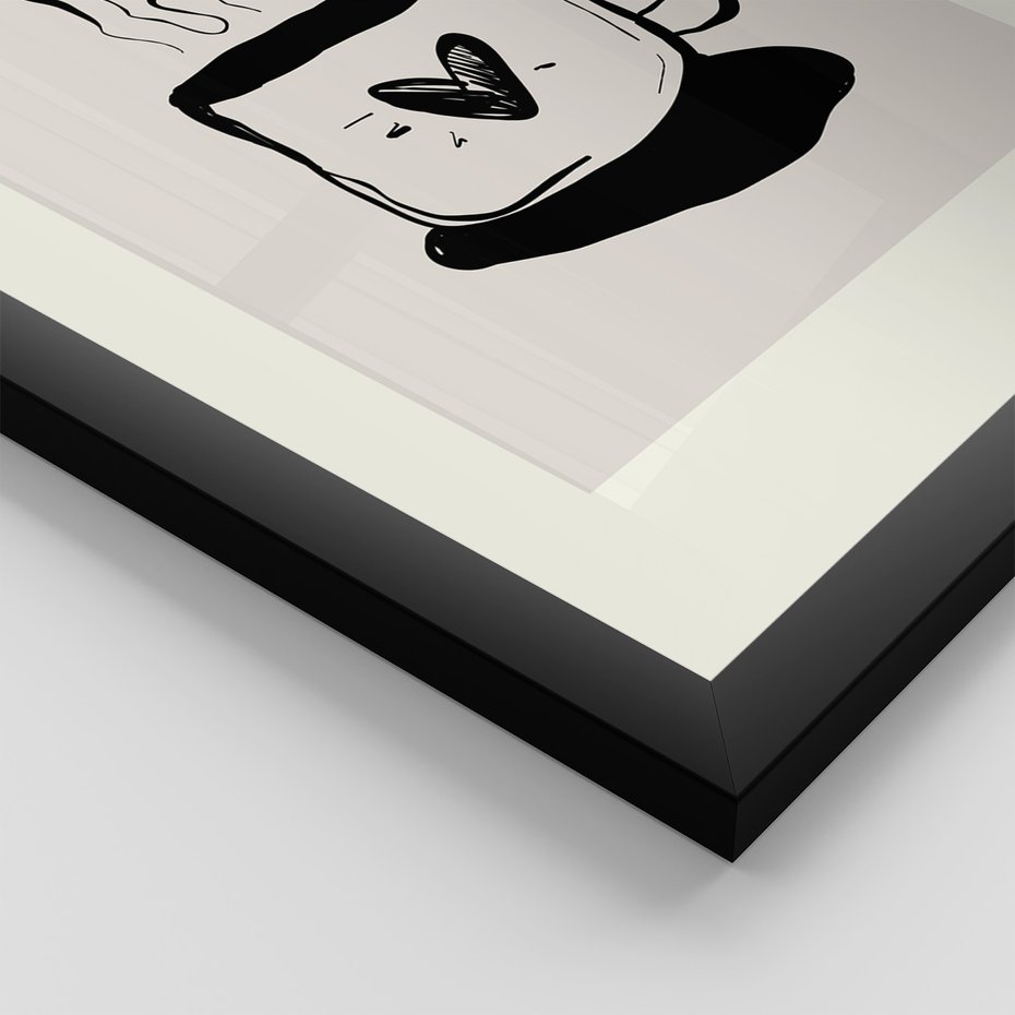 Zestaw obrazy w ramie 50x70 galeria - Kawa, graficzne, plakaty, nowoczesne - rama czarna