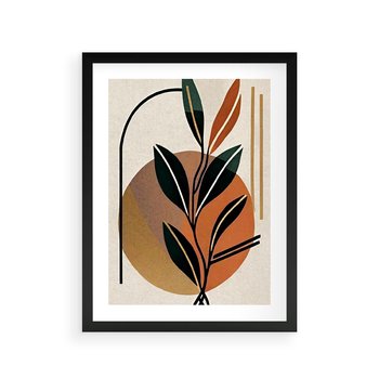 Plakat w ramie 50x70 - Boho Impulsy Kreatywności - boho obraz, abstrakcja - rama czarna