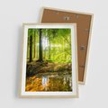 Plakat w ramie 50x70 - Las nad Wodą - las, woda - rama drewno