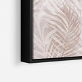 Obraz w ramie 50x50 - Pejzaż zaklętych uczuć - monochromatyczne, w odcieniach beżu - rama czarna