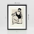 Plakat w ramie 30x40 - Szkic Kobiety w Czerni i Bieli - grafika, modern - rama czarna