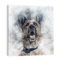 Obraz na płótnie 70x70 - Pies - wierny towarzysz - pies, sztuka