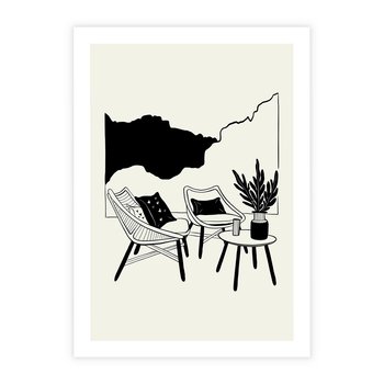 Plakat bez ramy 30x40 - Boho Elegancja - boho wnętrze, salon