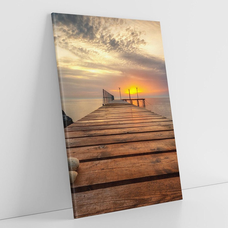 Obraz na płótnie 70x100 - Molo nad bułgarskim morzem - Bułgaria, molo