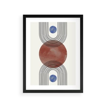 Plakat w ramie 50x70 - Księga Impulsów - nowoczesny plakat, styl midcentury - rama czarna