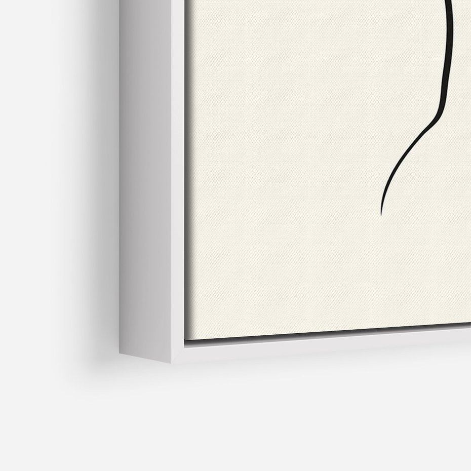 Obraz w ramie 80x120 - Tajemniczy Rytm - kobieta, posąg - rama biała