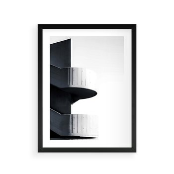 Plakat w ramie 30x40 - Elegancja Współczesności - architektura, nowoczesne formy - rama czarna