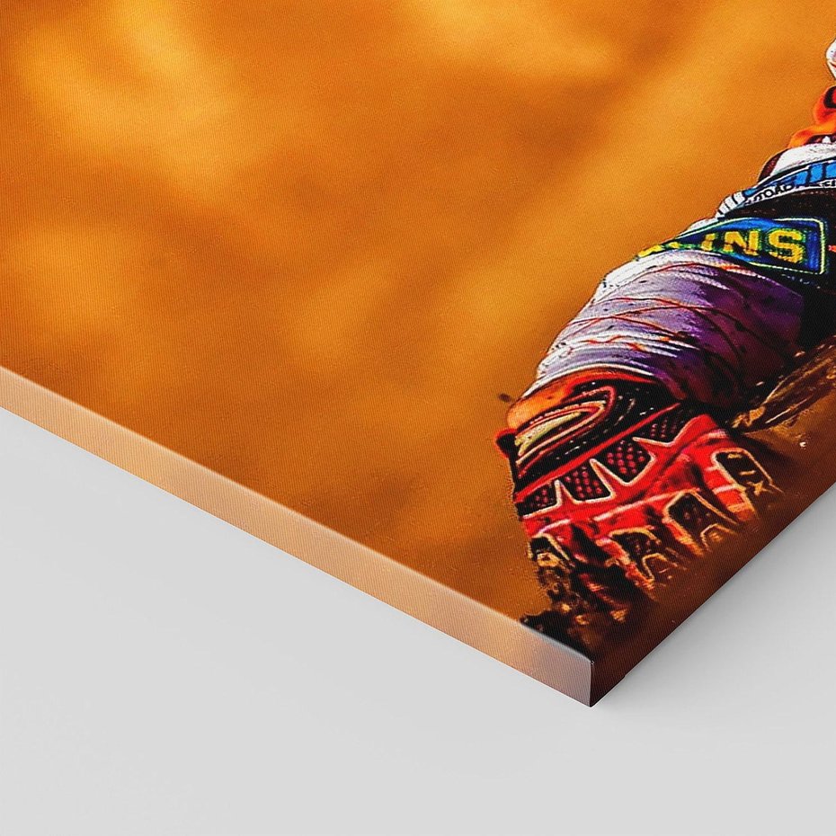 Obraz na płótnie 100x50 - Na Torze Wyścigowym Motocyklowe Zmagania - motocyklista, wyścig