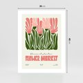 Plakat bez ramy 30x40 - Symfonia Kolorowych Kształtów - nowoczesna grafika, kwiatowa kompozycja
