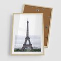 Plakat w ramie 50x70 - Eiffla w mglistym świetle - Eiffla, Paryż - rama drewno