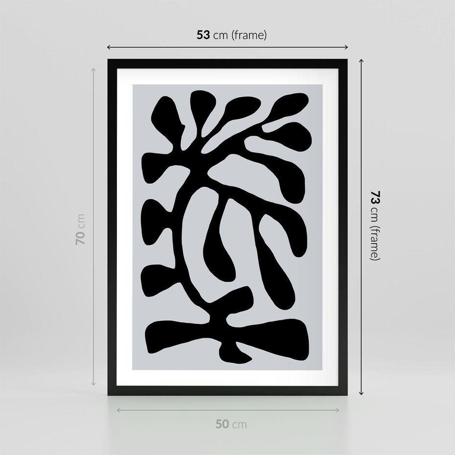 Plakat w ramie 50x70 - Przenikające Refleksje - matisse, sztuka nowoczesna - rama czarna