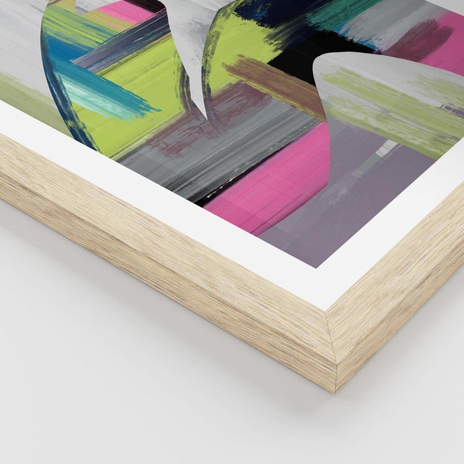 Plakat w ramie 30x40 - Impulsy Marzeń - abstrakcyjna sztuka, nowoczesny obraz - rama drewno