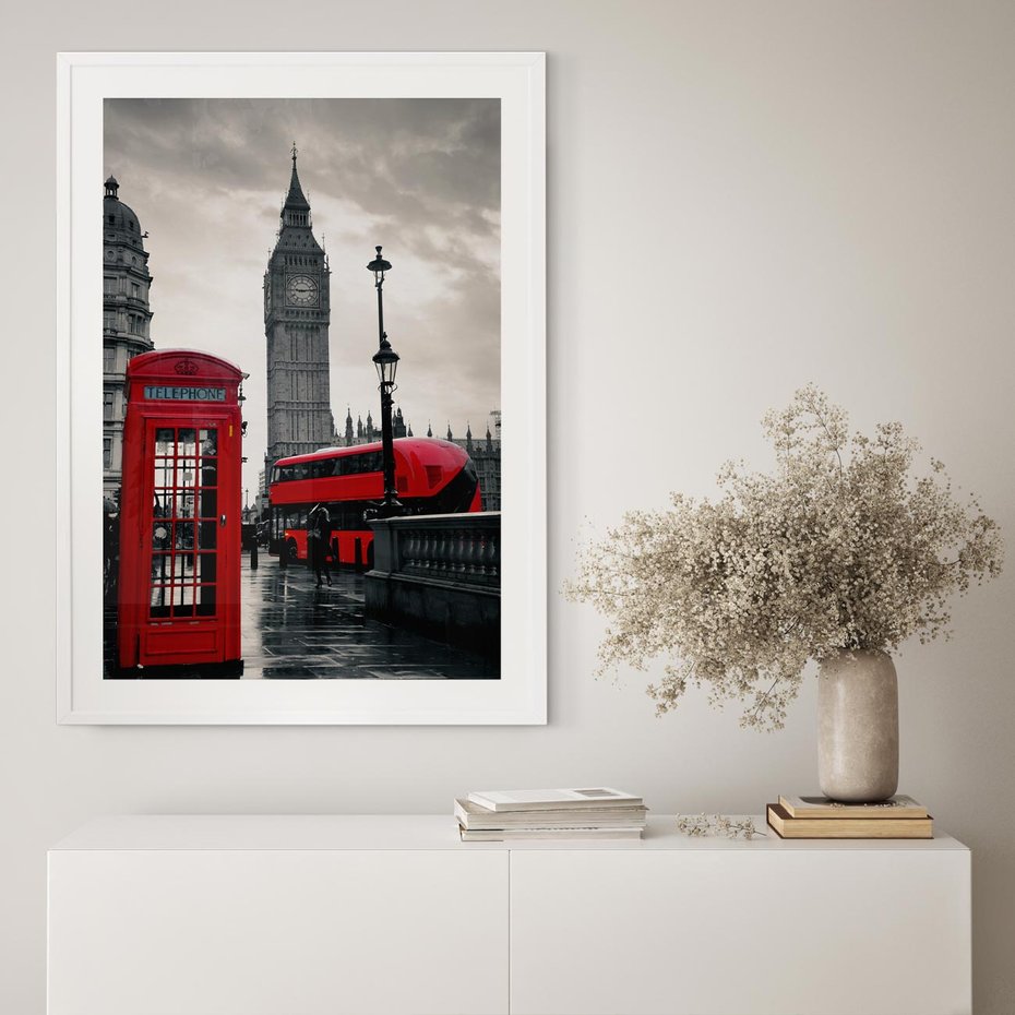 Plakat bez ramy 40x50 - Londyński Klimat Telefoniczny - Londyn, telefon