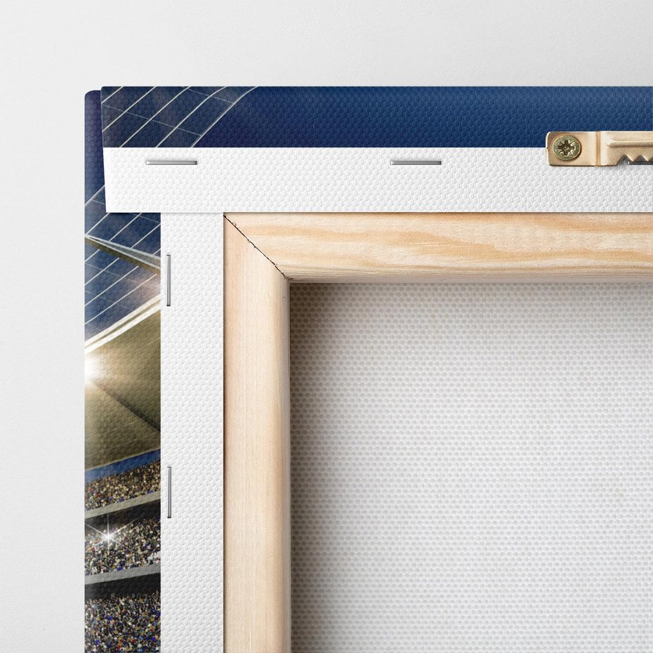 Obraz na płótnie 70x50 - pasja piłki nożnej - stadion, piłka