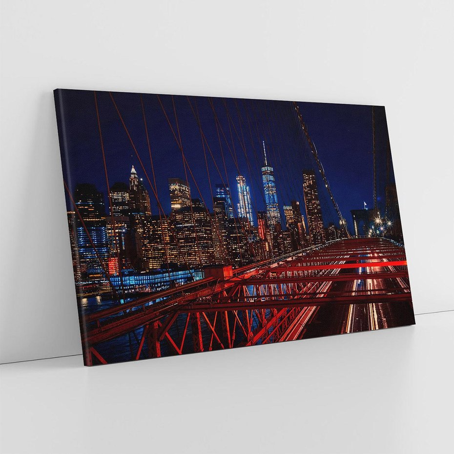 Obraz na płótnie 120x80 - Most w Nowym Jorku - Manhattan - most, Nowy Jork