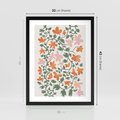 Plakat w ramie 30x40 - Kwiatowa Refleksja - kwiaty polne, plakat - rama czarna