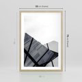 Plakat w ramie 50x70 - Nowoczesna Metropolia - architektura, proste linie - rama drewno
