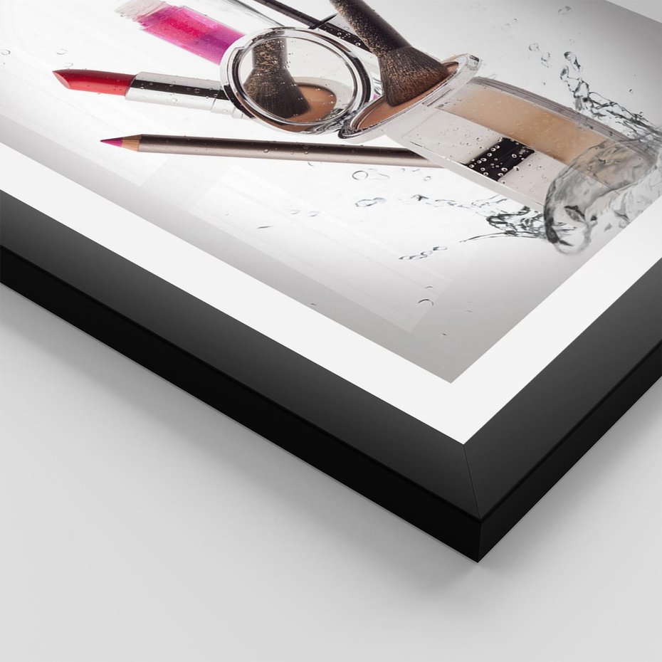Plakat w ramie 30x40 - Moda, makijaż i relaks - moda, makijaż - rama czarna