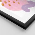 Plakat w ramie 40x50 - Migoczące Pastelowe Kształty - akwarela, minimalizm - rama czarna