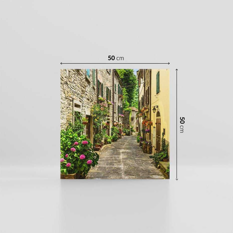 Obraz na płótnie 50x50 - Spacer po Złotej Alei - uliczka, perspektywa