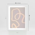Plakat w ramie 30x40 - Nowoczesne Odbicia - minimalistyczny obraz, nowoczesny - rama biała