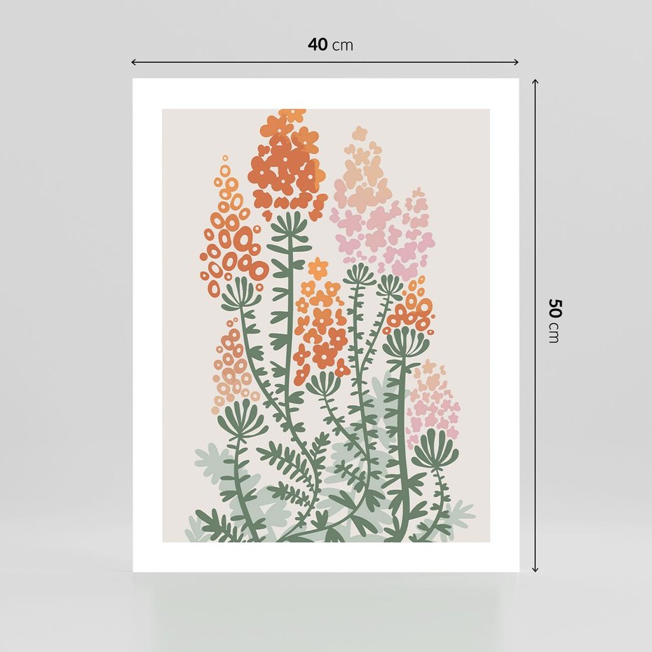 Plakat bez ramy 40x50 - Kwiatowe Uniesienia - kwiaty polne, plakat