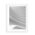 Plakat w ramie 50x70 - Geometryczna Harmonia - geometryczne, kształty - rama biała