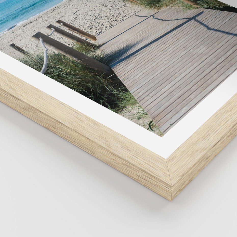 Plakat w ramie 30x40 - Żywa Natura - plaża, morze - rama drewno