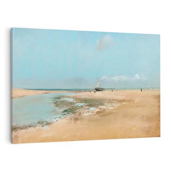 Obraz na płótnie 120x80 - Beach at Low Tide (Mouth of the River) (1869), Edgar Degas - Reprodukcja - reprodukcja, obraz na płótnie