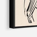 Obraz w ramie 70x100 - Eksploracja Wizualna - szkic, czarno biały - rama czarna