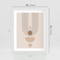 Plakat w ramie 40x50 - Strukturalne Kształty Postępu - boho plakat, minimalizm - rama biała