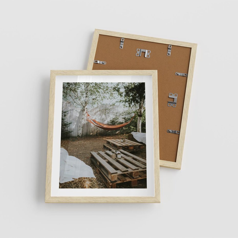 Plakat w ramie 40x50 - Harmonia i Spokój - boho, relaks - rama drewno