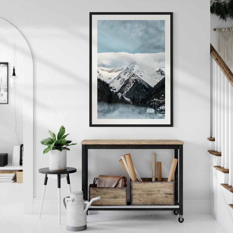 Plakat bez ramy 30x40 - Magia Zimy w Górach - góry, śnieg