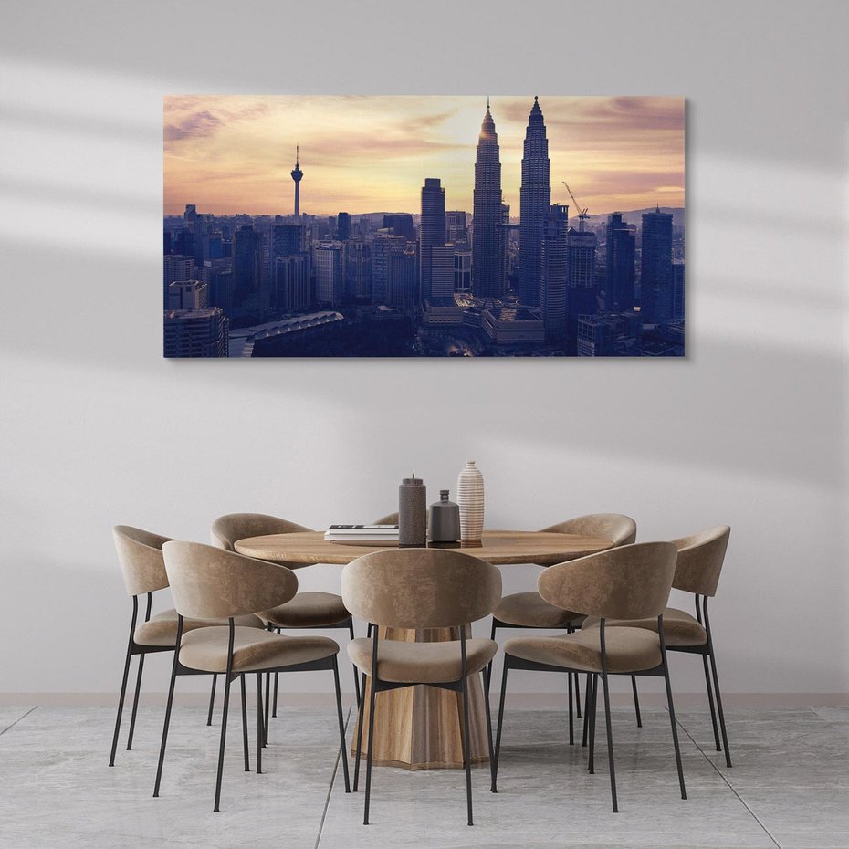 Obraz na płótnie 120x60 - Azja miasto w panoramie - Azja, miasto