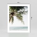 Plakat bez ramy 40x50 - Wakacyjne Marzenie - palma nad morzem,