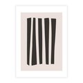 Plakat bez ramy 21x30 - Migotliwa Transformacja Form - minimalizm, czarne pasy