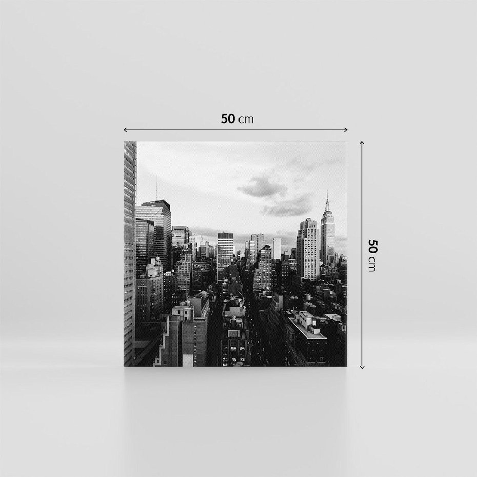 Obraz na płótnie 50x50 - Wibracje Miejskiego Życia - miasto, wieżowce