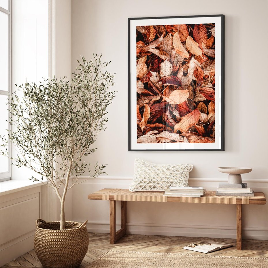 Plakat bez ramy 50x70 - Magia Jesiennej Ziemi - liście, jesień