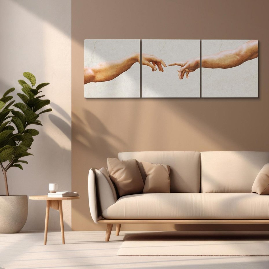 Obraz na płótnie 150x50 - Antyczna Twórczość - inspiracja, Michał Anioł