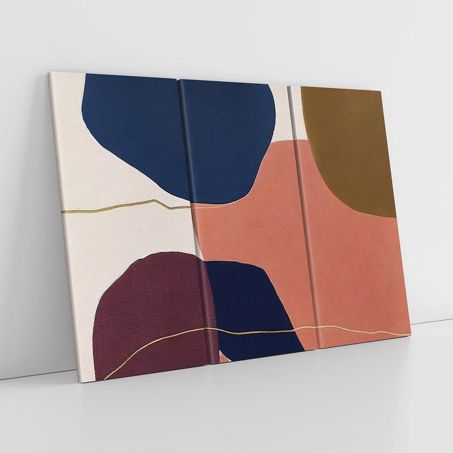 Obraz na płótnie 120x80 - Abstrakt Marsala - nieregularne plamy, kształty