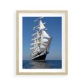 Plakat w ramie 40x50 - Podróż na Żaglowcu Przygody - żaglowiec, podróż - rama drewno