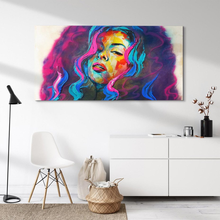 Obraz na płótnie 120x60 - Bujna Ekspresja - grafika komputerowa, przypomina obraz olejny